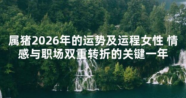 属猪2026年的运势及运程女性 情感与职场双重转折的关键一年